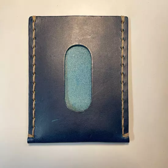 Corter Leather wallet edc blue minimal