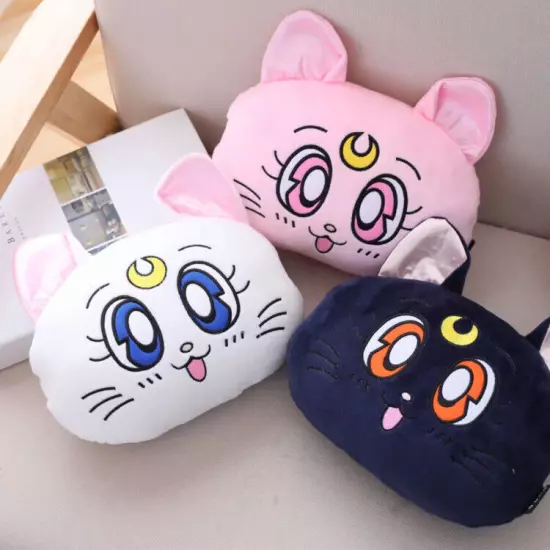 Sailor Moon Luna Neck Pillow Shoulder Pads Car Seat Belt Set Cartoon Decoration