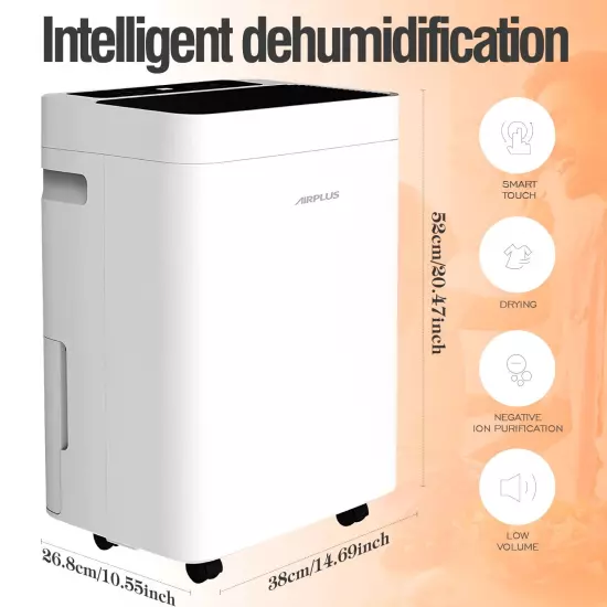 70 Pint Dehumidifier 4500 Sq.ft For Large room,Home,Auto Defrosting,24-Timer