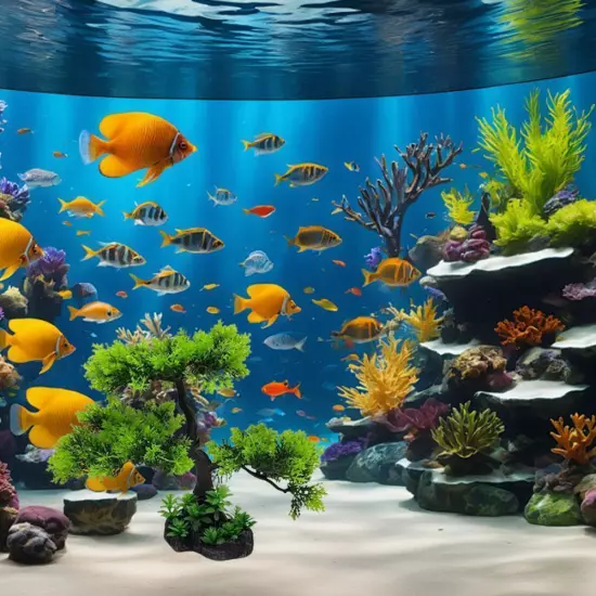 1* Artificial Fish Tank Simulation Water Plan X4Y9