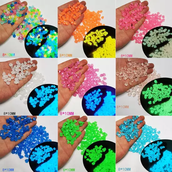 300pcs Garden Decor Luminous Stones Glow In Dark Decorative Pebbles Sn