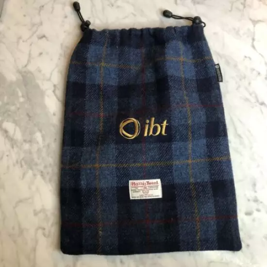 Mairead Hume Harris Tweed Golf Shoe Bag Plaid Wool made in Scotland