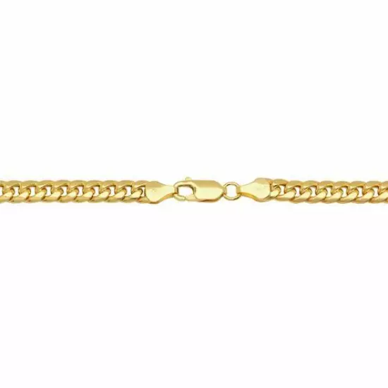 10k Yellow Gold 4mm-5.5mm Miami Cuban Link Chain Necklace Bracelet 7"-30" Hollow