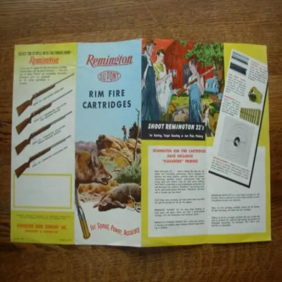 VINTAGE REMINGTON BROCHURE Form no. 943 RARE RIM FIRE PAMPHLET CATALOG