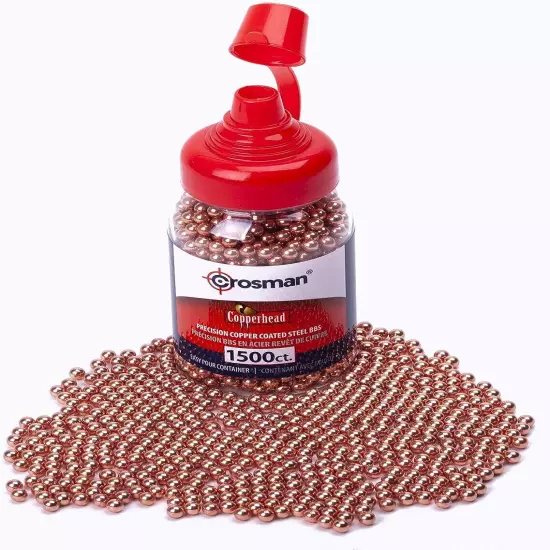 Crosman Copperhead 4.5mm Copper Coated BBs In EZ-Pour Bottle Air Guns