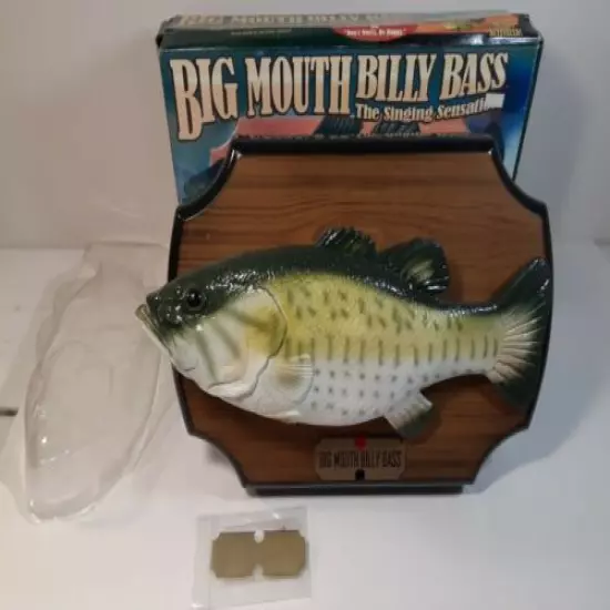 Bigmouth Billy Bass Vintage Animated Singing Fish Sings 2 Songs No Adapter Incl