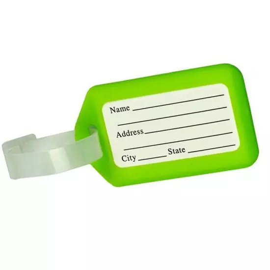 5X Luggage Tags Suitcase Identifier Label Accessories - Green S4B47422