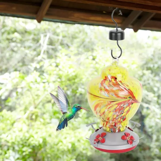 Garden Colorful Painting Bird Feeder Water Feeding Tool Equipments HD JY