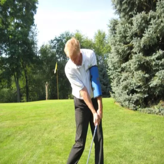  GOLF TRAINER-Bending Left Arm At Impact, Get Help "STRAIGHT ARM"-mens standard