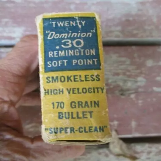 Vintage 1930s Canadian Industries .30 Remington cartridge box