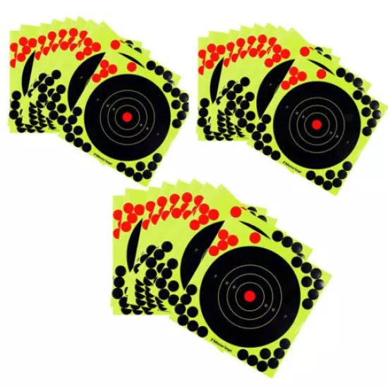 30 Packs 8inch Round Shape Shooting Targets Self Adhesive Gun Range Paster