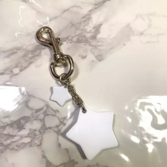 Gucci Key ring Key chain Star Motif White Bag Charm W/Box F/S From JAPAN