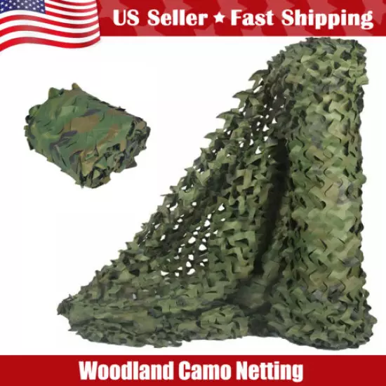 Military Camouflage Netting Hunting Camping Camo Army Net Woodland Desert Leaves