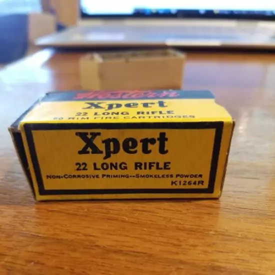 Vintage Western Xpert 22 Long Rifle Ammo Box, (Empty)