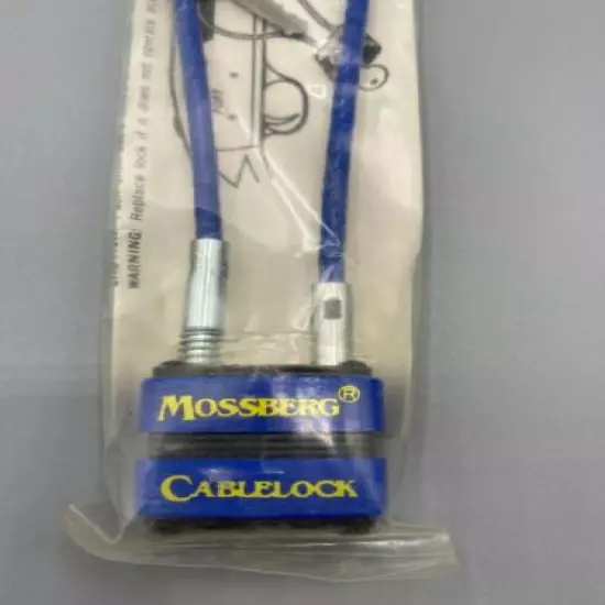 Mossberg Cable Lock, Gun Firearm Lock, Blue, Instructions, 2 Keys, New & Sealed