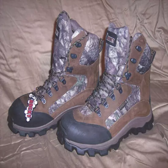 Rocky Waterproof Boots Camo Hunting Boots Mens Sz 9 Wide Insulated Boots 800 Gr.