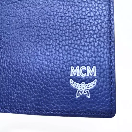 MCM LEATHER TWO COLOR PASSPORT WALLET WITH DUST COVER NEW IN BOX