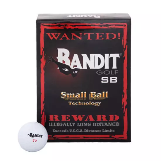 Bandit Non-Conforming Illegal Maximum Distance SB Small Ball Golf Balls 12 NEW!