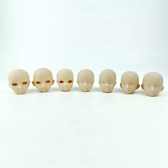 7pc/lot Soft Plastic Practice Makeup DIY Doll Head For 11.5" Doll Heads 1/6 Toy