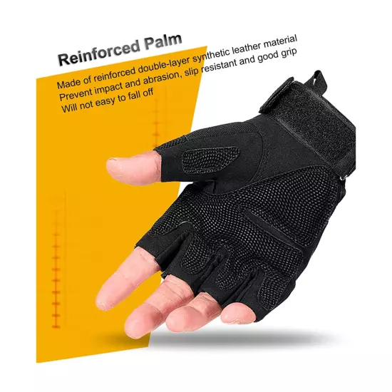 Tactical Fingerless Airsoft Gloves for Outdoor Sports, Paintball, and Motorcycli