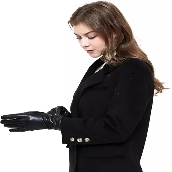 Luxury Italian Soft Leather Gloves for Women - Genuine Sheepskin Leather Women’S