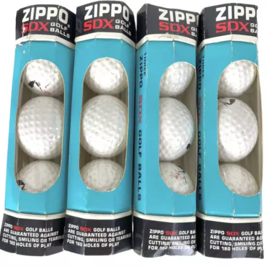 Zippo SDX Golf Balls 4 Sleeves Northwest Motor Welding Numbered 1 - 4 NOS