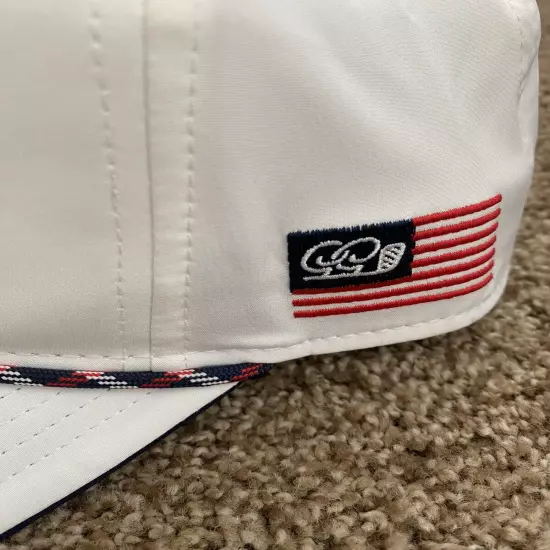 NEW GoodGood Livin' The Dream Rope USA Snapback Golf Hat Cap - White Good Good