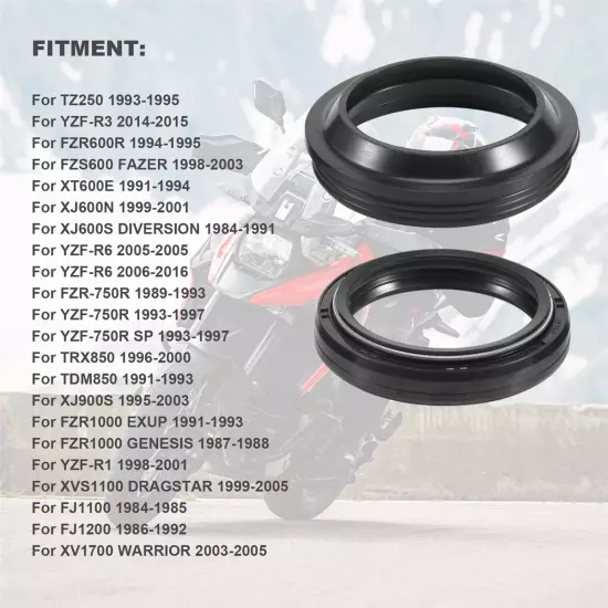 Motorcycle Front Fork Dust Seal and Oil Seal for FZS600 YZF-R1 XT6008740