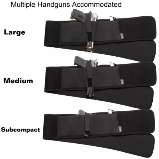 Up To 50" Waist Concealed Carry Neoprene Belly Band Holster with Magazine Pouch