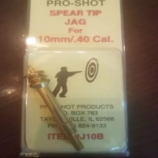 Pro-Shot Spear Tip Jag 10mm/.40 Caliber - Benchrest Quality - J10B