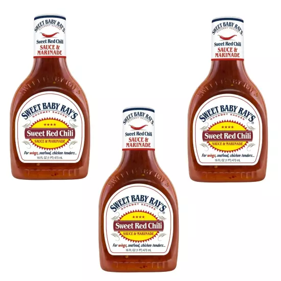 Sweet Baby Ray’s Sweet Red Chili Sauce & Marinade - 3 Pack ( Size 16 oz Bottles)