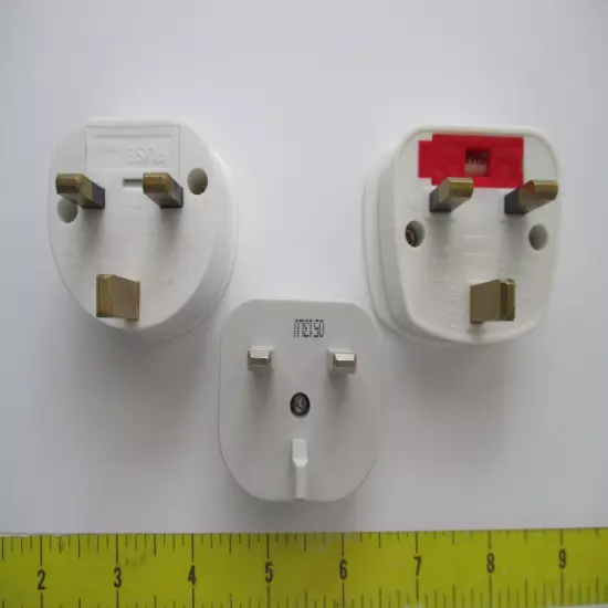 Travel Adapter Converter GREAT BRITAIN IRELAND AFRICA HONG KONG (3count)