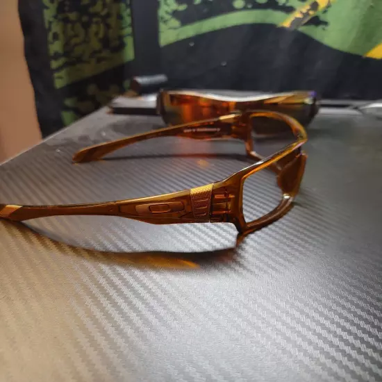 Oakley Offshoot Sunglasses - 24k Gold Iridium Lens - Grey Ink/Dark Amber Frames