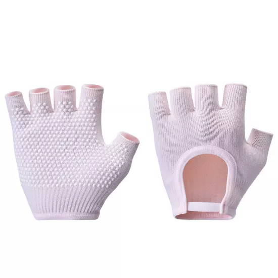 Pilates Yoga Non-Slip Grip Workout Gloves Weight Lifting Gym Half-Finger Mittens