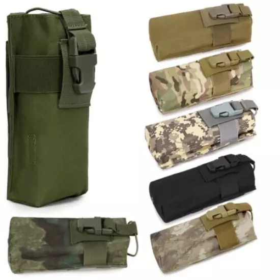 New Airsoft Molle Radio Walkie Talkie Holder Pouch Water Bottle Canteen Bags