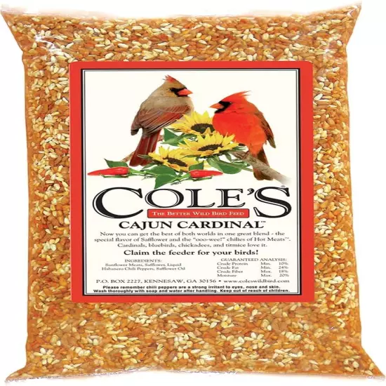 Cole'S CB05 Cajun Cardinal Blend Bird Seed, 5-Pound