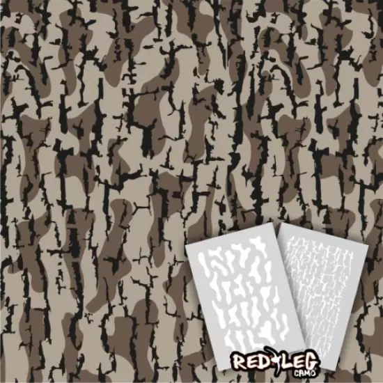 Redleg Camo ® Timber HD © duck boat camo stencil kit