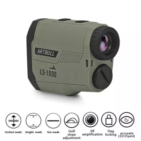 ARTBULL Golf Laser Rangefinder 1000M 650M telescope with Flag-Lock slope pin Las