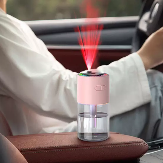 Car Air Humidifier with Colorful Night Light Rechargeable Desktop Aroma Diffuser