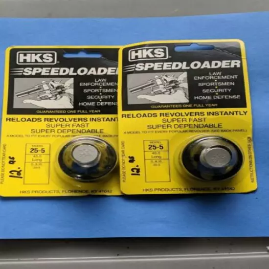 Lot Of 2- HKS 25-5 Revolver Speedloader for S&W 25-5 45LC. (NEW)