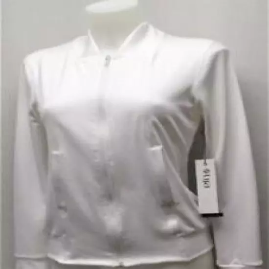 New Womens SMALL Lija white long sleeve golf sweater Made in Canada