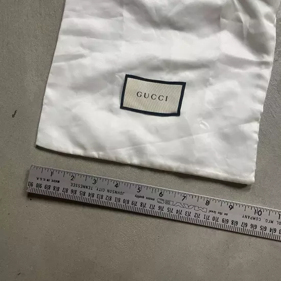 Gucci Satin Drawstring Bag Dust Cover Pouch 10”x10” Wallet Sunglasses Holder