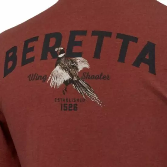 BERETTA Mens Wing Shooter Rust Heather Long Sleeve T-Shirt (TS206T18900026)