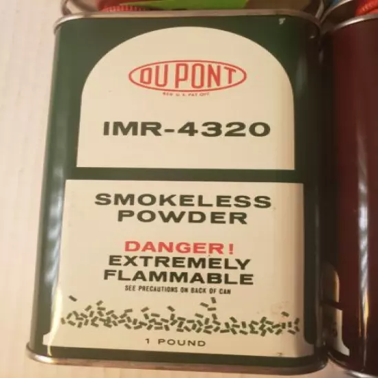 4 old Du Pont smokeless powder (empty tins) collectors tins as shown 20 