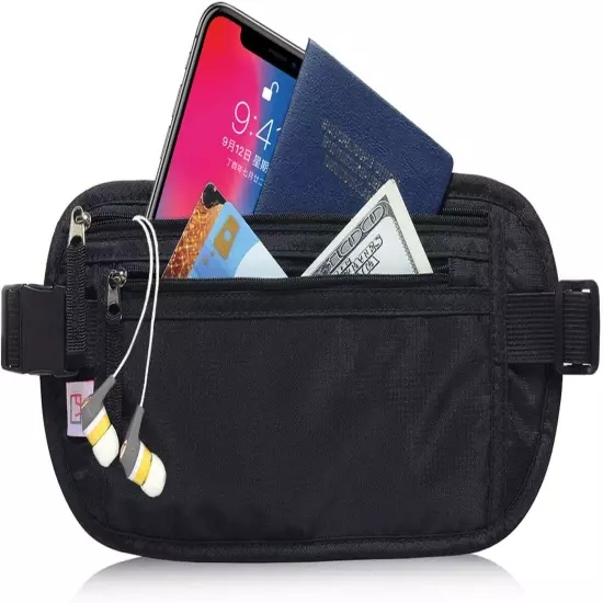 RFID Blocking Travel Wallet - Money Belt & Passport Holder, Travel Fanny Pack fo