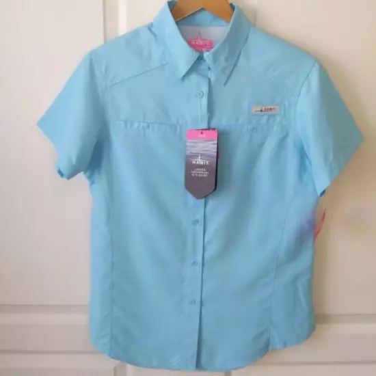 NWT Habit Ladies Lochpoint S/S Shirt Sail Blue Size M