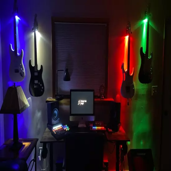 LED Light Up Guitar Wall Mount Hangers, Your Guitar Will Thank You!