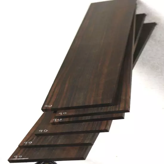 Dark Macassar ebony guitar fingerboard fretboard blank 2.75x19.75" MF90