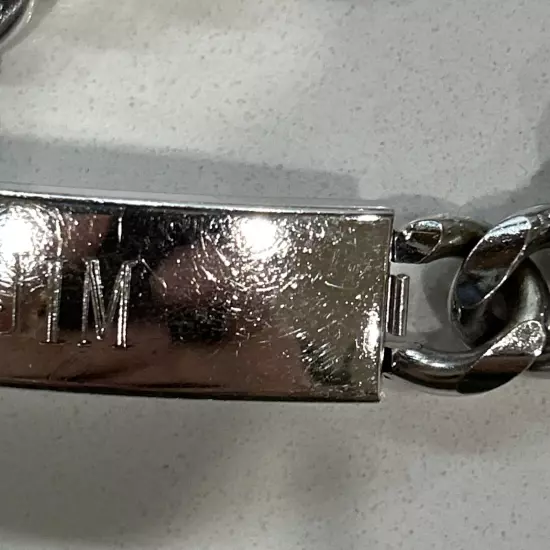 Vintage Men’s Speidel Rhodium Electroplated JIM Identification ID Bracelet