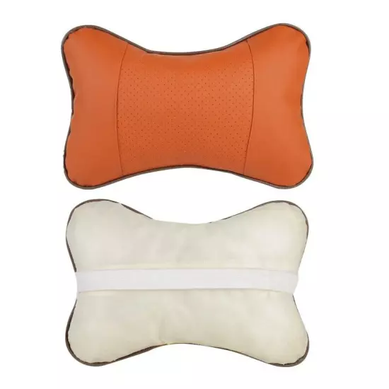 Car Neck Pillows Both Side Pu Leather 1pcs Pack Headrest For Head Pain Relief Fi